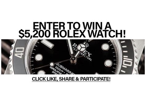 win a Rolex watch